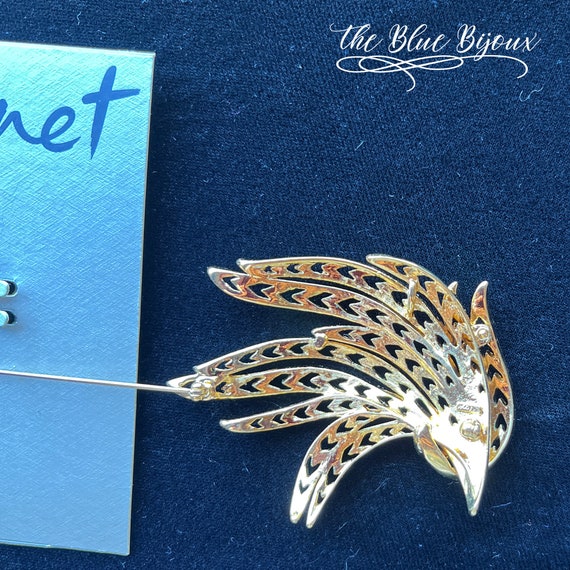 Monet Feather Brooch | Gold toned Brooch | Monet … - image 4