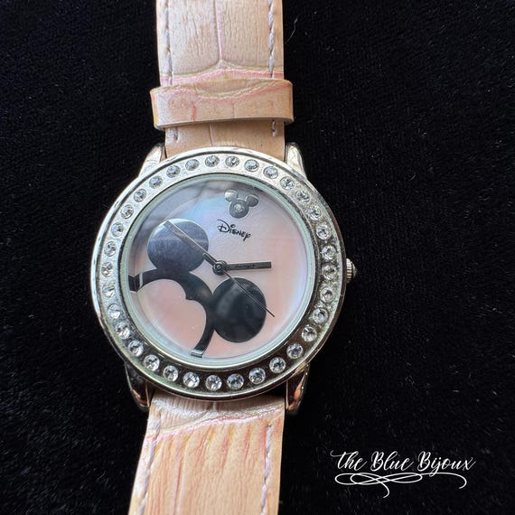 Disney Mickey MINNIE MOUSE Wrist watch RHINESTONES Disney Mickey or Minnie Glitter Dial Bracelet Watch | HSN main image 2