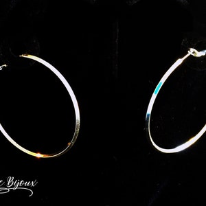Large Silver Plated Hoop Earrings: Surgical Steel Posts
