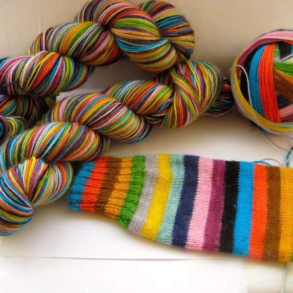 Classic 12 "Mind The Gap" self striping sock yarn