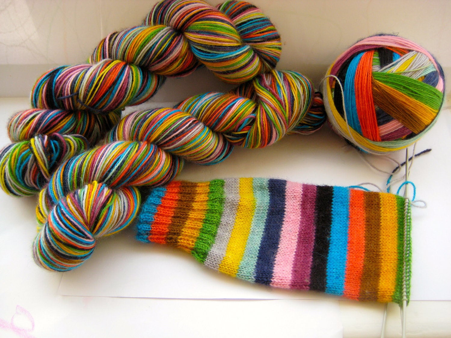 Classic 12 Mind The Gap self striping sock yarn