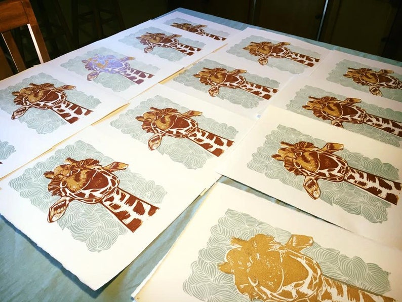 Limited Edition Print Woodcut Printmaking Reduction Print Original