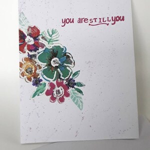 5 x 6.5 inch Blank Hand Colored Encouragement; Well Wishes; Recovery; Illness Greeting Card