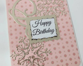 5 x 6.5 inch Handmade Birthday Greeting Card for her, for him