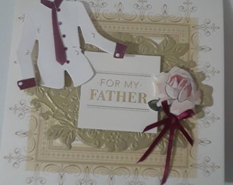 6.5 x 6 inch Handmade Father's Day Pop Up Card