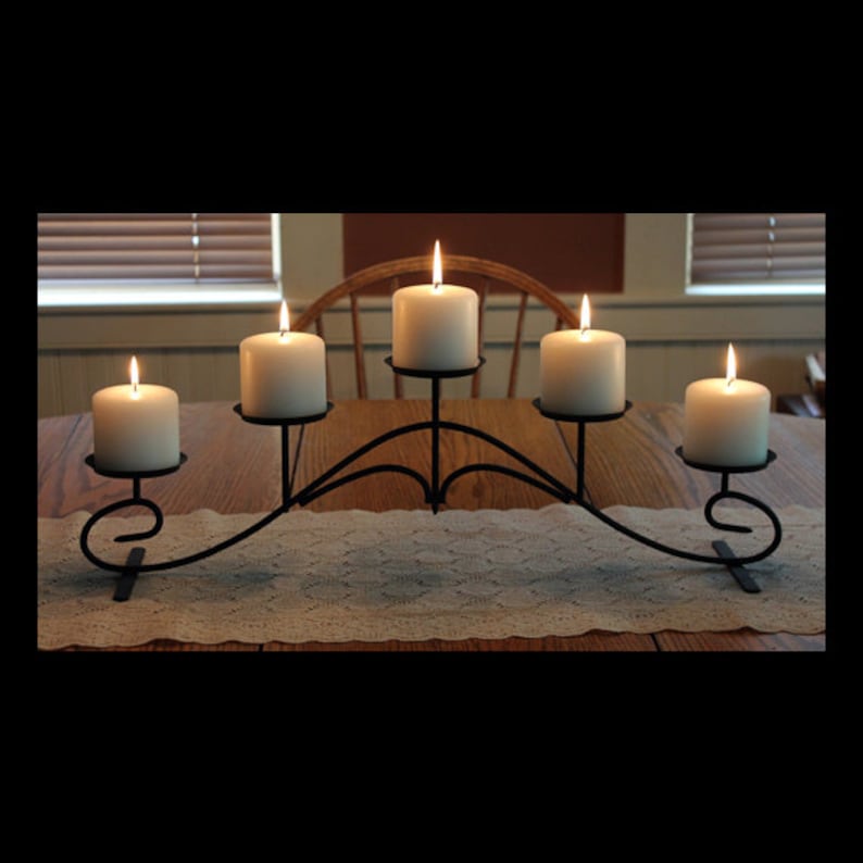 Fireplace Candelabra Flat black for fireplace mantel or Etsy