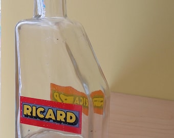 Vintage Ricard Glass Water Carafe: French Aperitif Bottle