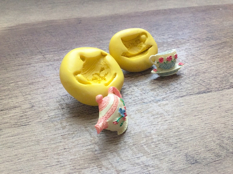 Silicone Mold Tea Kettle and Cup Mold Resin Mold Candy Etsy