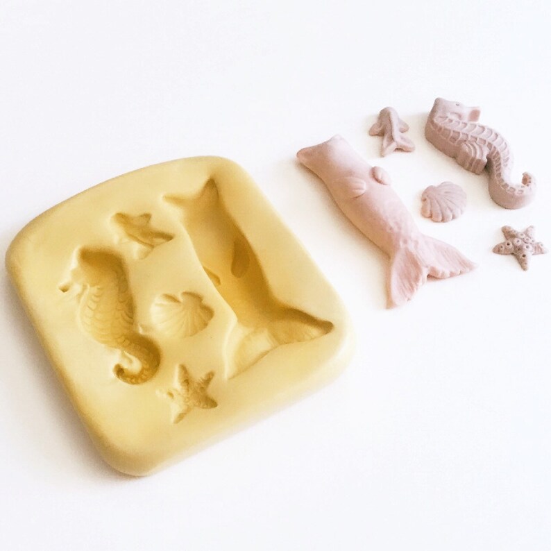 Polymer Clay Mold Purrmaid Cat Mold Silicone Mold Merkitty Etsy