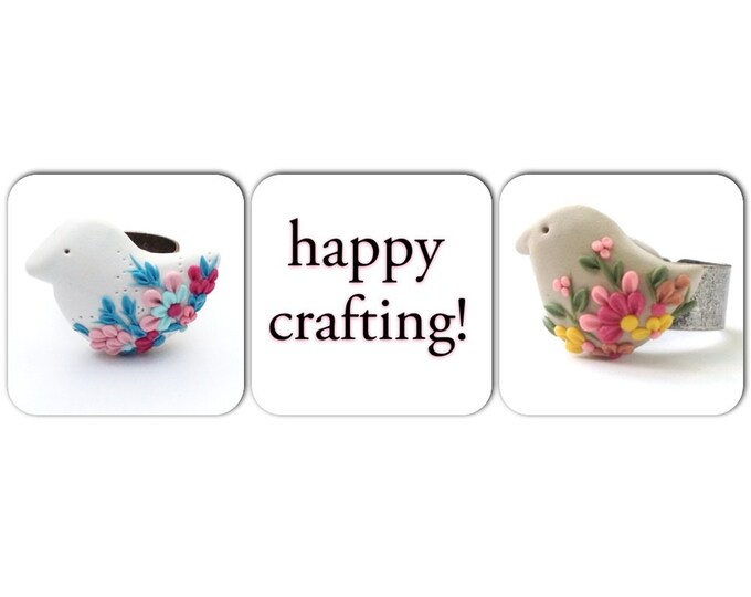 Polymer Clay Applique Tutorial, Polymer Clay Bird Tutorial, Polymer