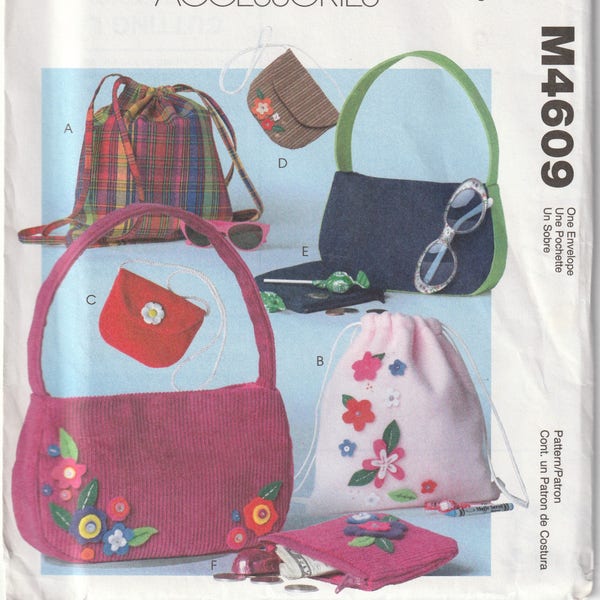 McCall's Fashion Accessories Pattern #M4609 Girls' Backpacks and Bags