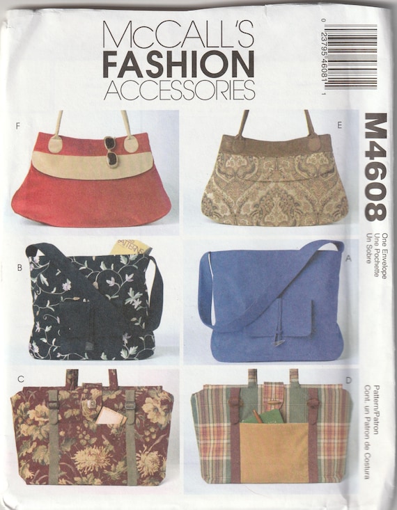 Mccall's Fashion Accessories Pattern #M4608 to Make Six Lined