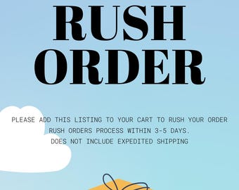 Rush Order Request - Etsy