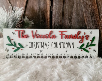 Personalized Christmas Countdown Calendar: Candy Cane Advent