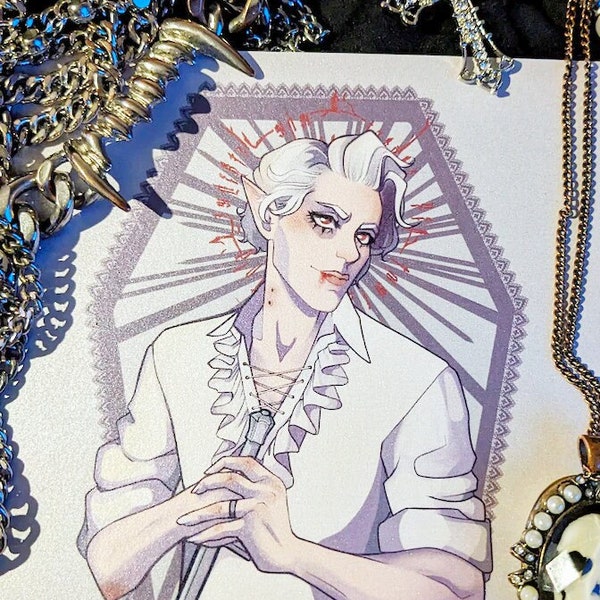 Astarion BG3 Metallic A5 Print