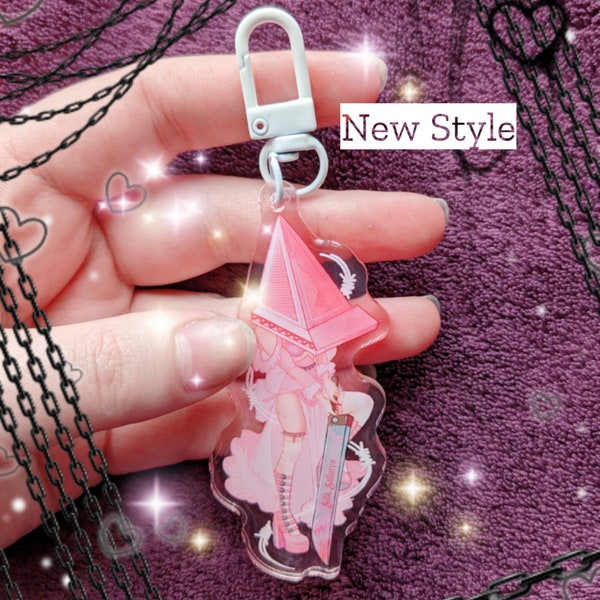 Girly Pink Executioner Pinup Acrylic Charm