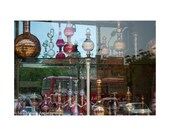 Color signed limited edition photo quot Perfumerie quot storefront window in Cairo, Egypt, handblown glass perfume bottles, hand painted