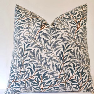 Cushion Cover William Morris Willow Bough, Green, 45cm, 50cm, 16'' 18'' 20'' 22'' 24''. Double sided, UK image 2