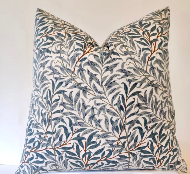 Cushion Cover William Morris Willow Bough, Green, 45cm, 50cm, 16'' 18'' 20'' 22'' 24''. Double sided, UK image 2