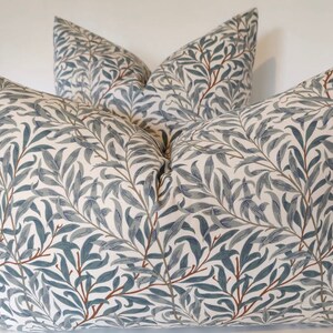 William Morris Willow Bough Cushion Cover, Green, choose size, UK image 2