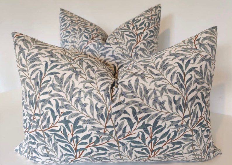 William Morris Willow Bough Cushion Cover, Green, choose size, UK image 2