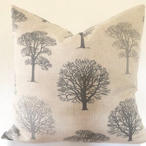 Cushion Cover Grey Trees , Country farmhouse, UK. 45cm, 50cm 16 18 20 22 image 5