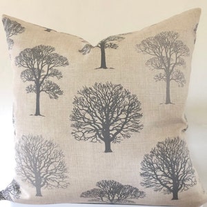 Cushion Cover Grey Trees , Country farmhouse, UK. 45cm, 50cm 16 18 20 22 image 6