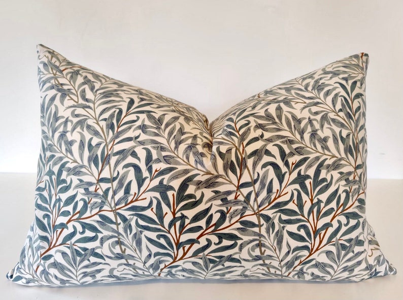 William Morris Willow Bough Cushion Cover, Green, choose size, UK image 3