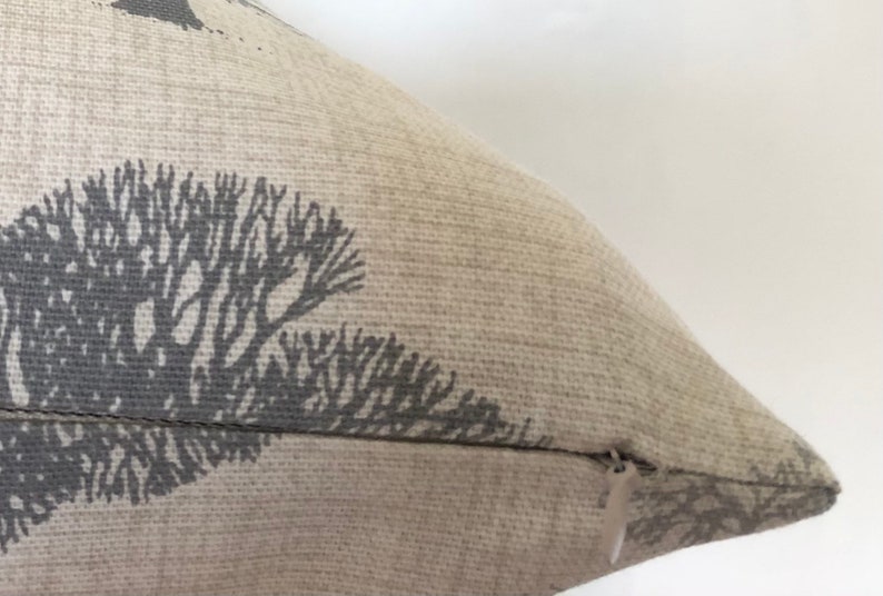 Cushion Cover Grey Trees , Country farmhouse, UK. 45cm, 50cm 16 18 20 22 image 3