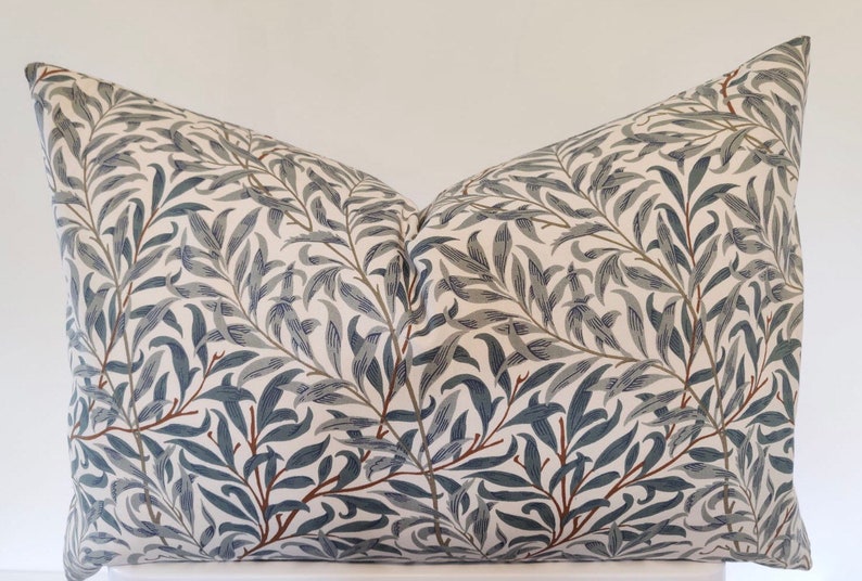 Cushion Cover William Morris Willow Bough, Green, 45cm, 50cm, 16'' 18'' 20'' 22'' 24''. Double sided, UK image 4