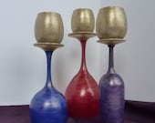 Hand Painted Votive Candle Holder Pillars