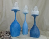 Hand Painted Votive Candle Holder Pillars