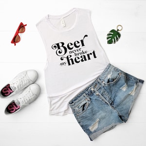 Bier heeft mijn hart nooit gebroken Ladies Muscle Tee