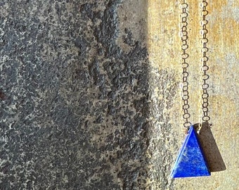 EMMA Lapis Lazuli Necklace in 14K Gold (14/20) or Sterling Silver, wear her casual, dressed up, everyday, gift, self love, resort vibes