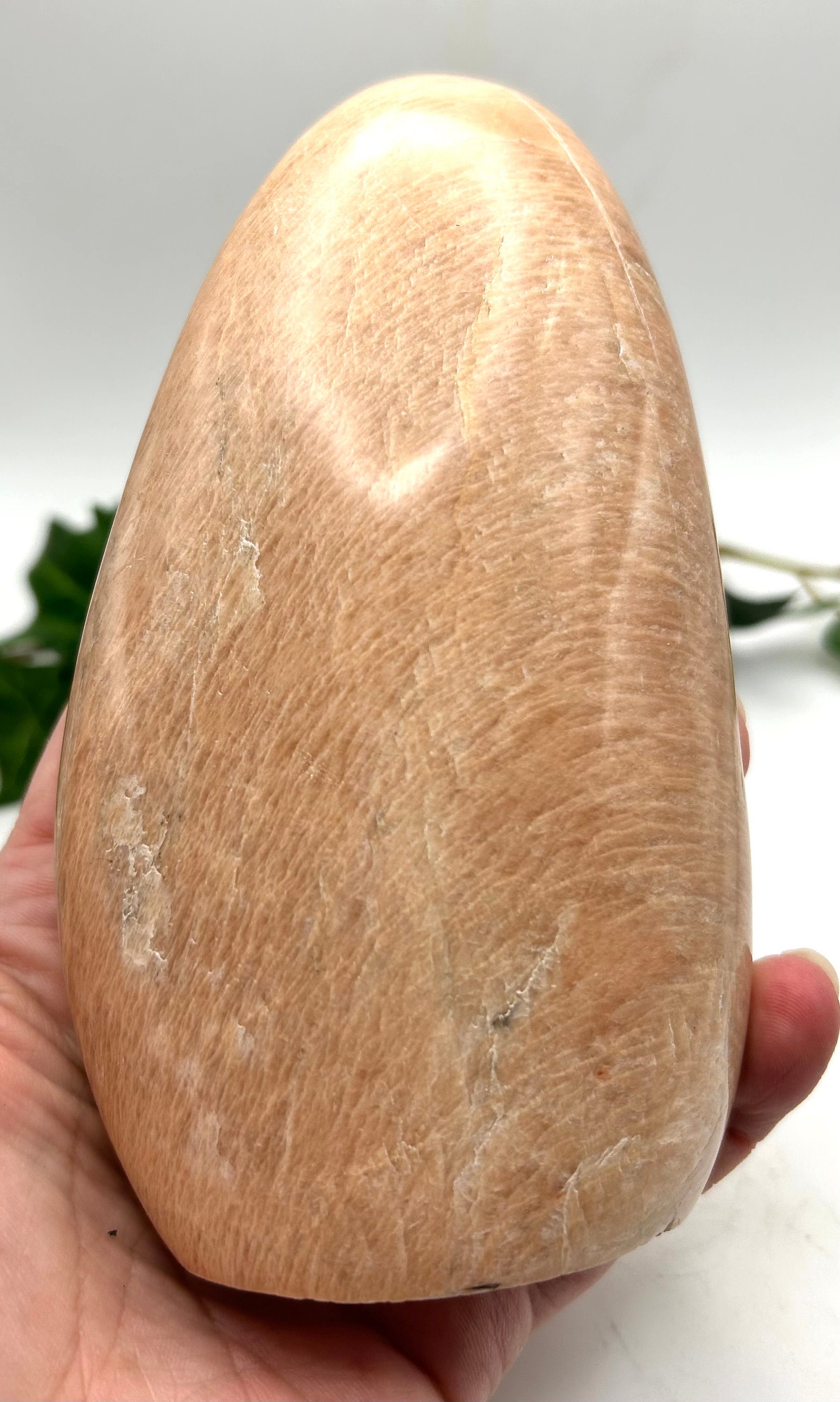 置物 Peach Moonstone Freeform Beautiful Peach Moonstone Crystal Freeform With Flash - Etsy