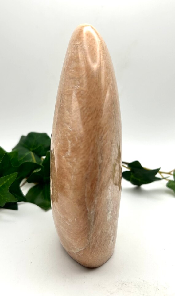 置物 Peach Moonstone Freeform Beautiful Peach Moonstone Crystal Freeform With Flash - Etsy