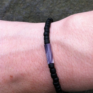 Single Wampum Tube with Trade Beads Bracelet image 4