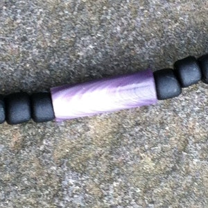 Single Wampum Tube with Trade Beads Bracelet image 2