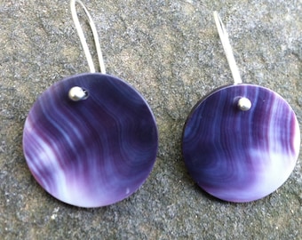 Large Wampum Disc Earrings