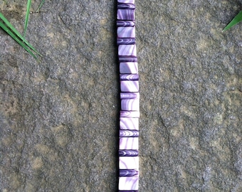 Flat Bead with Tube Spacer Wampum Bracelet