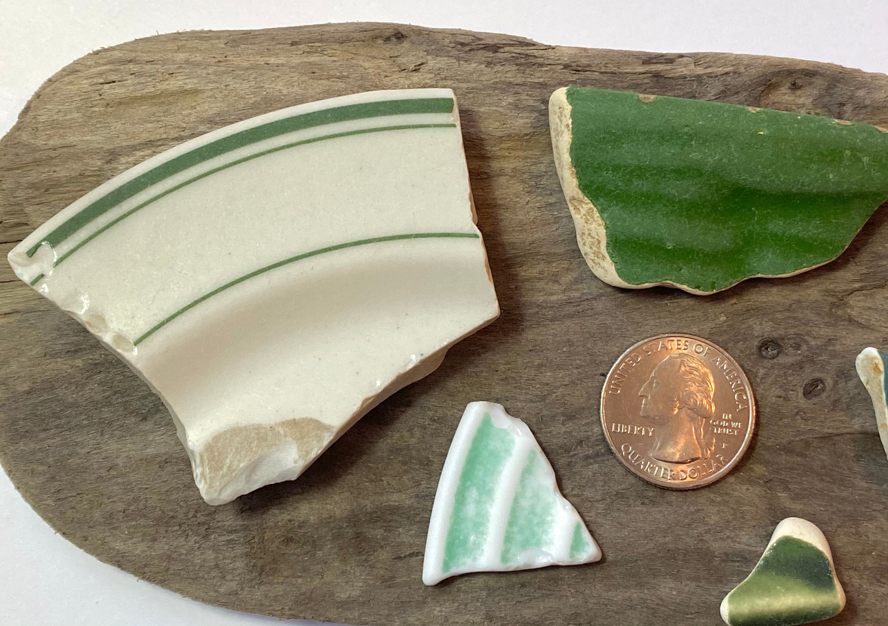 Green Beach Pottery Sea Pottery Genuine Beach Pottery Lake Etsy UK