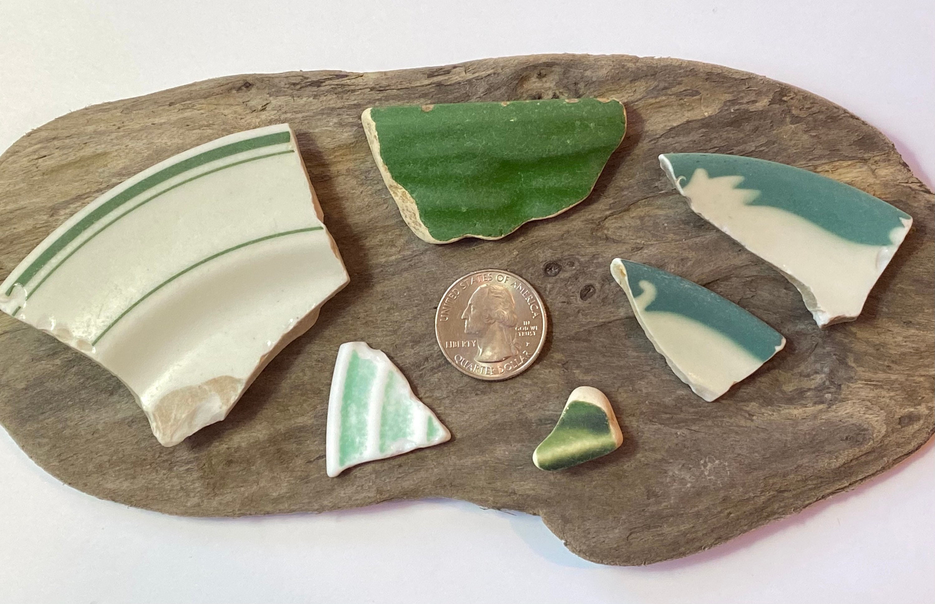 Green Beach Pottery Sea Pottery Genuine Beach Pottery Lake Etsy UK