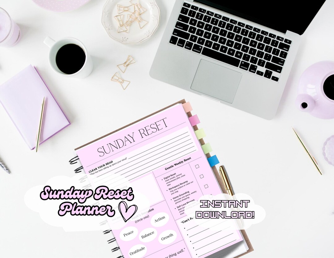 Sunday Reset Planner – A Printable Weekly Reset for Clarity, Focus ...