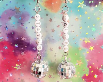 Stayin' Alive Disco Ball Earrings
