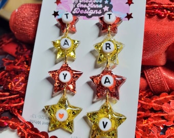 TAY HEART TRAV -  Star Stud Dangle Earrings