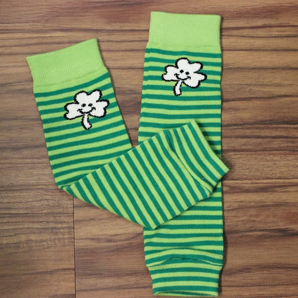 Happy Clovers Shamrock St. Patrick's Day Baby Legwarmers Leggings Baby Legs