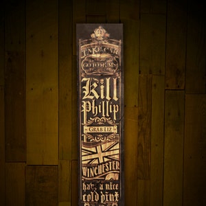 Shaun of the Dead wall plank with built in bottle opener