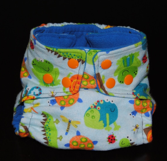 Items similar to Bugs Pocket Cloth Diaper with Snaps, OSFM on Etsy