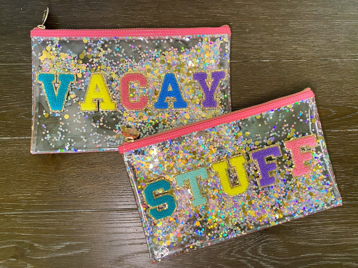 Confetti Makeup Bag Back to School Supply Pouch Kids Pencil Etsy