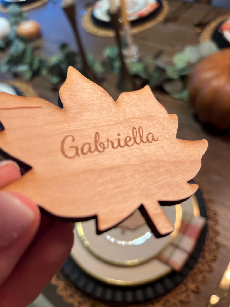 Thanksgiving Table Name Tags, Holiday Table Decor, Personalized Dinner